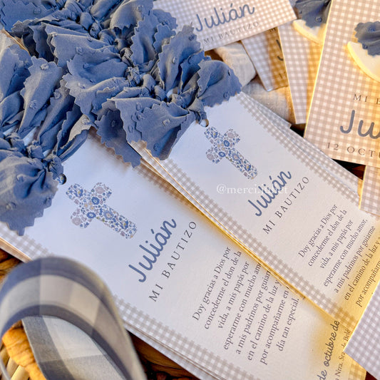 Recordatorio Cruz estampada.